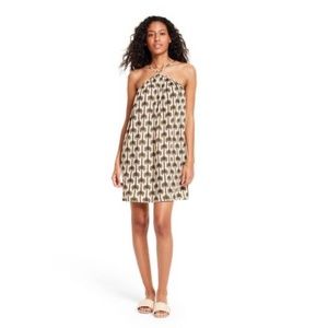 Women's Palm Print Halter Neck Mini Dress - Agua Bendita x Target Cream/Olive
